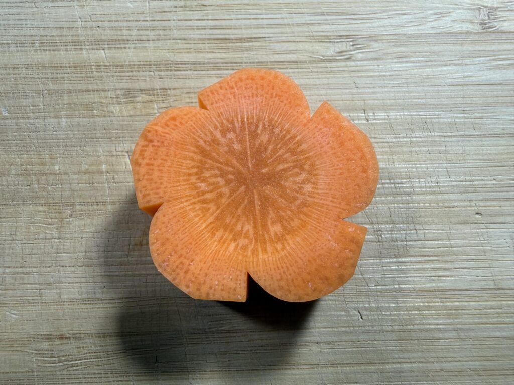 角を剥き終わった完成写真