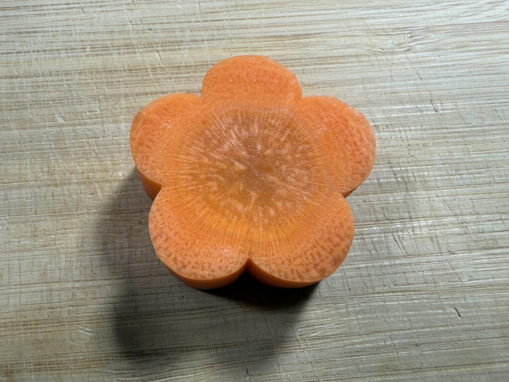 角を丸く剥き終わった完成写真